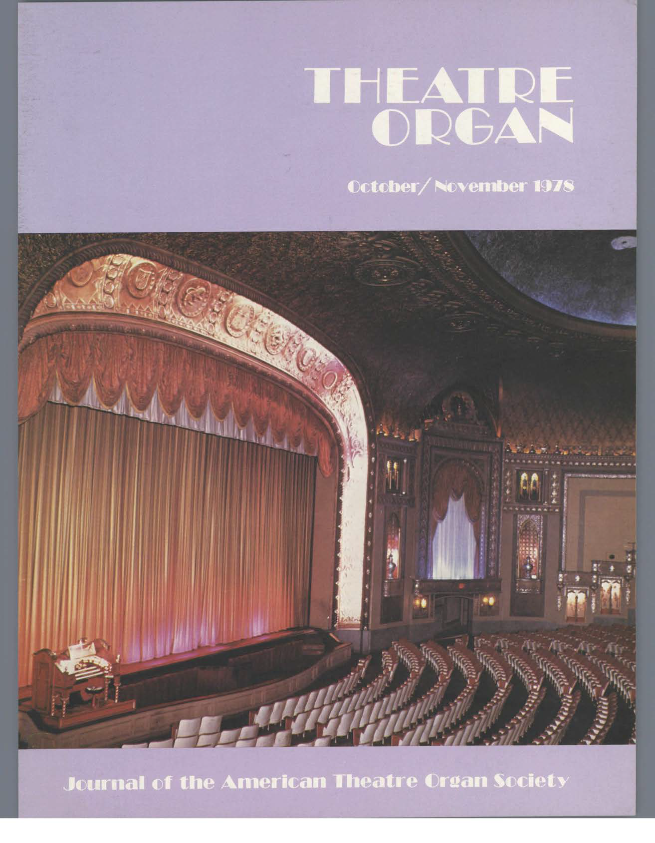 Theatre Organ, October - November 1978, Volume 20, Number 5