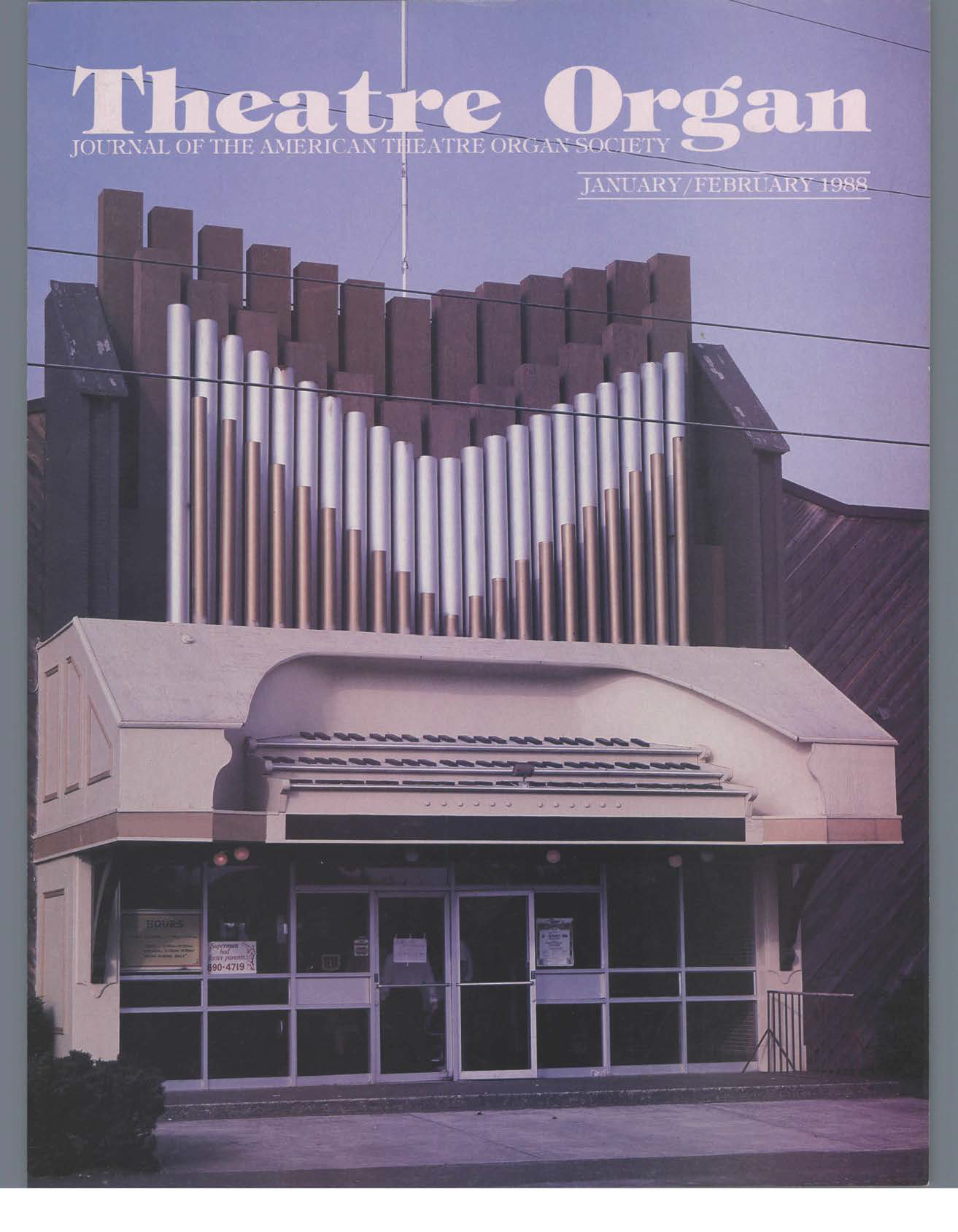 Theatre Organ, January - February 1988, Volume 30, Number 1