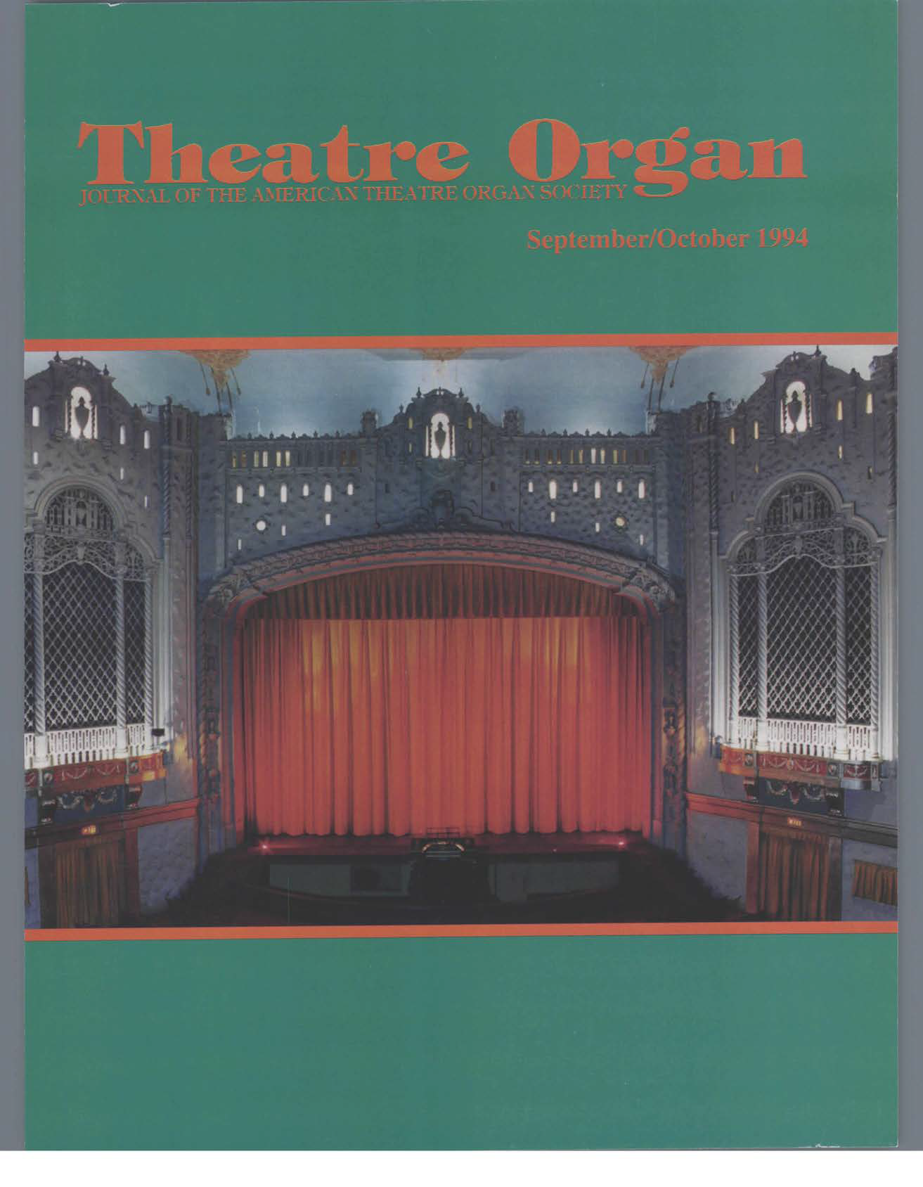 Theatre Organ, September - October 1994, Volume 36, Number 5