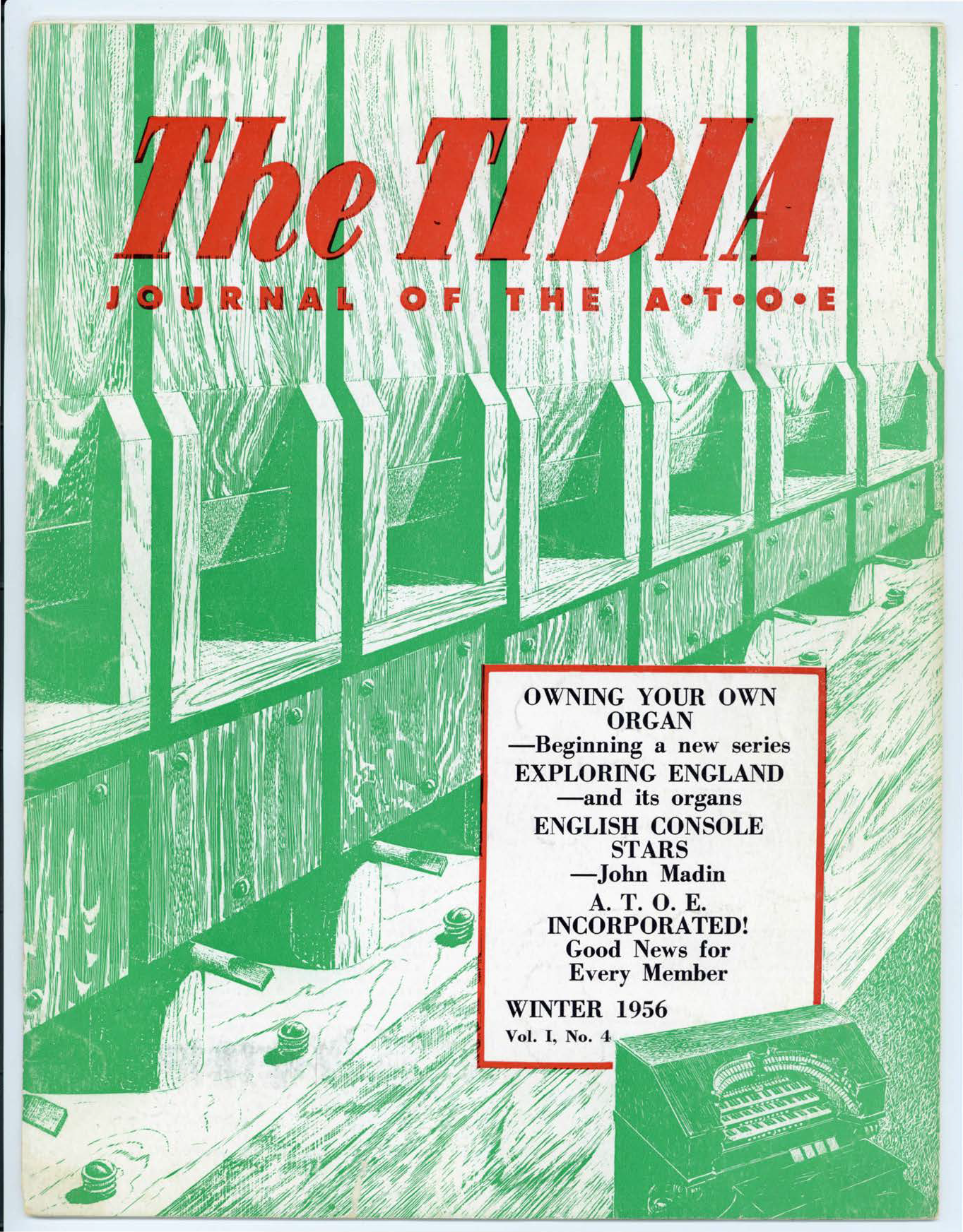 The Tibia (Theatre Organ), Winter 1956, Volume 1, Number 4