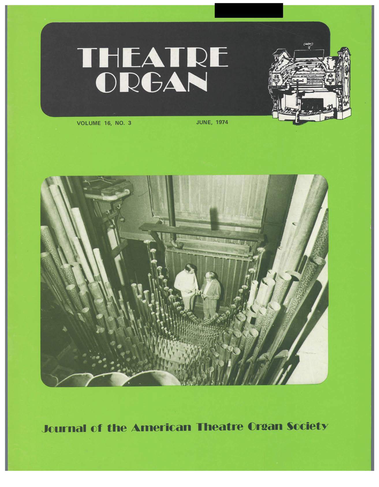 Theatre Organ, June 1974, Volume 16, Number 3